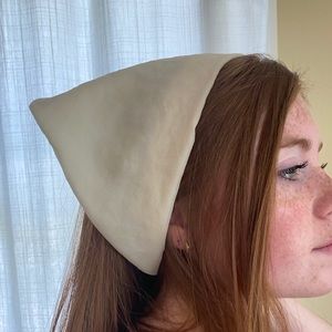 Vintage white hair scarf